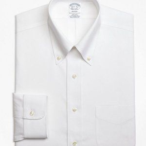 Brook Brothers Men's White Dress Shirt 16 1/2x35